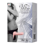 Телесный женский вибрострапон 18см на поясе с вагинальной вибропробкой 10см Baile Ultra Passionate Harness BW-022049