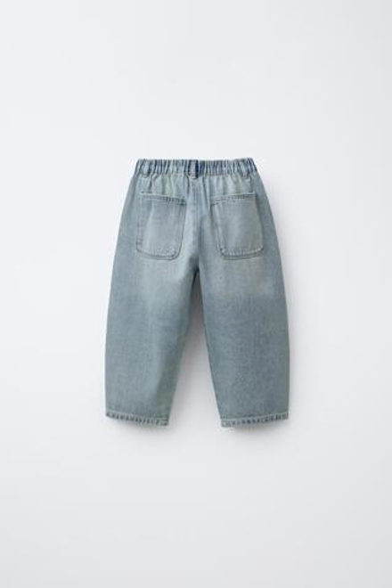 ZARA ДЖИНСЫ BALLOON OVERDYE, СИНИЙ