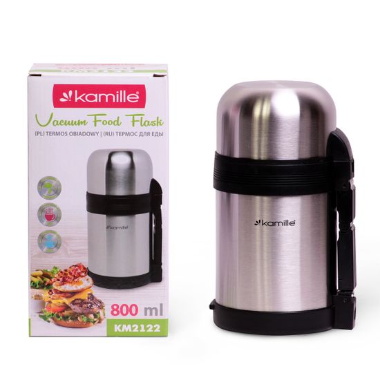 Термос пищевой 800 мл из нержавеющей стали Kamille KM-2122