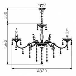 Подвесная люстра Maytoni ARM386-08-W