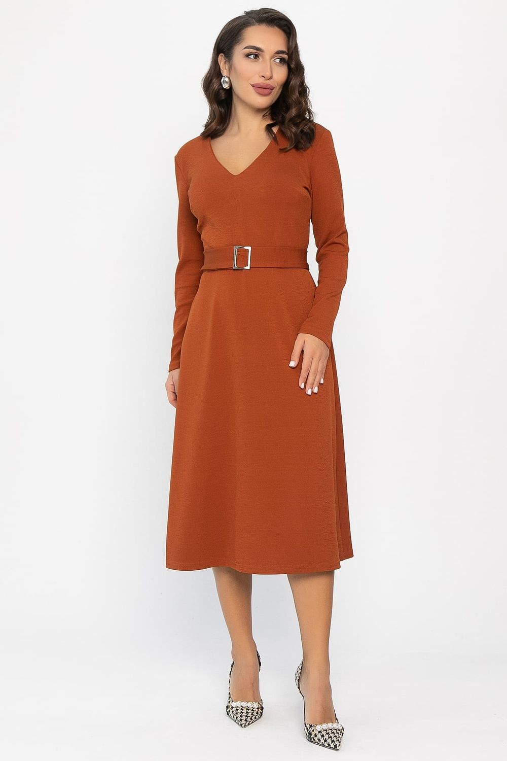 Платье трикотажное Парижанка (терракот) П14335-10М LT Collection