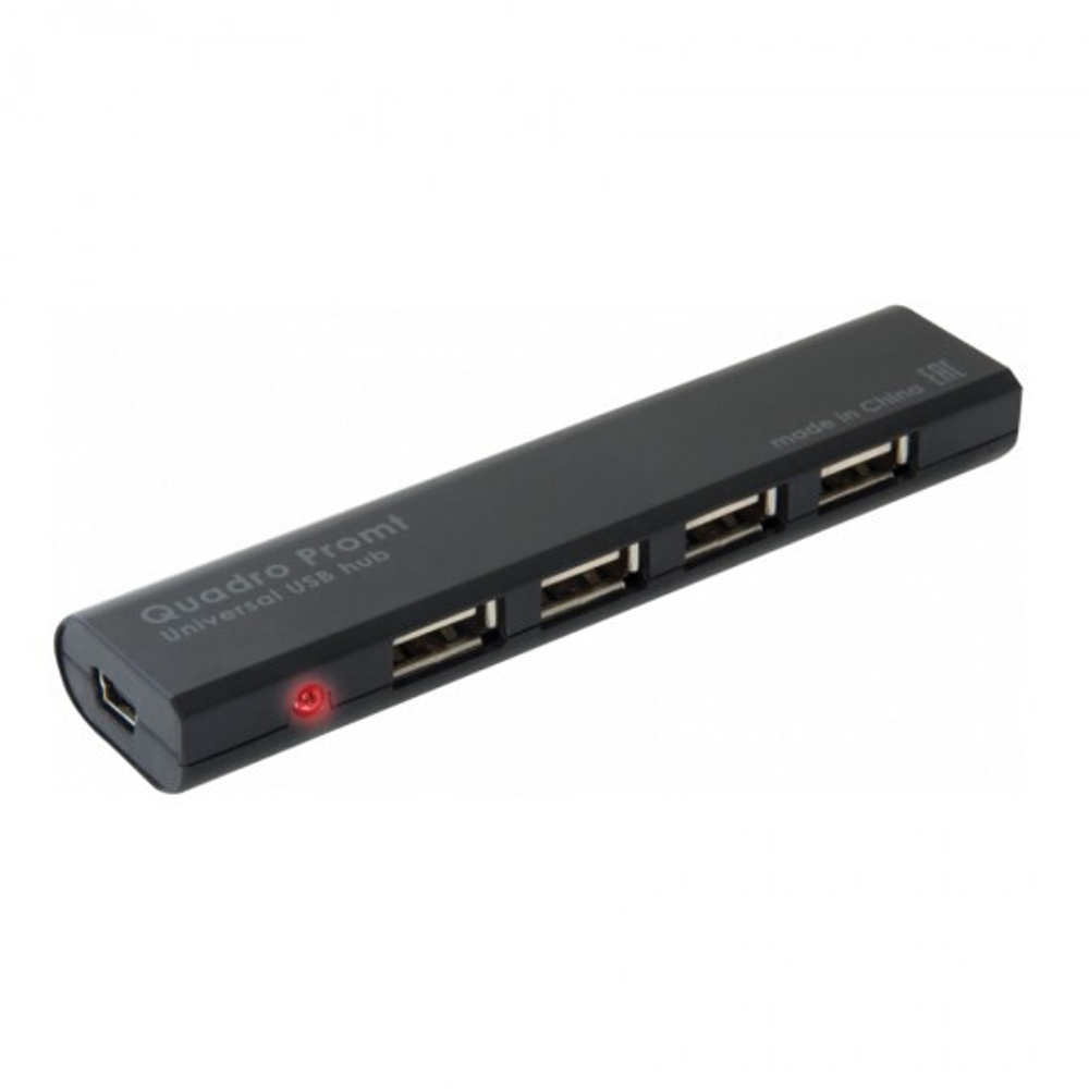 USB разветвитель 4 порта Defender Quadro Promt, 010309 Черный