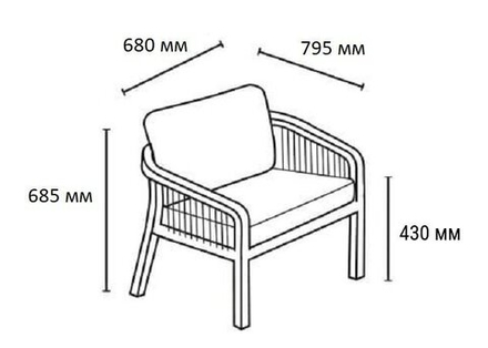 Комплект деревянной мебели Tagliamento Ravona KD, натуральный, бежевый, LOUNGE2