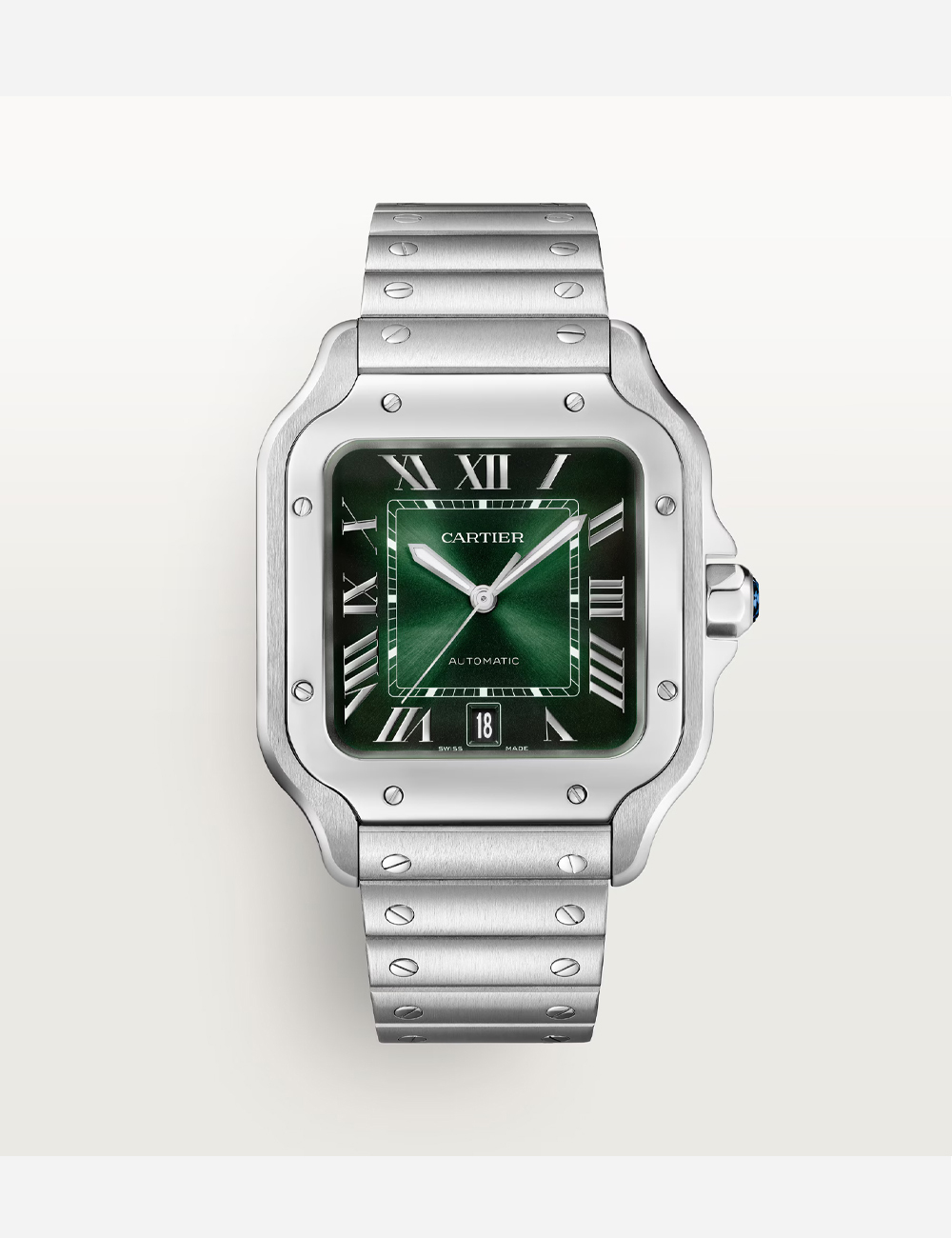 Наручные часы Cartier Santos L Green (WSSA0071)