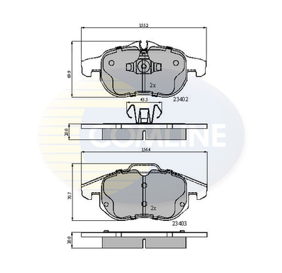COMLINE - CBP01137-CML - Brake Pad Set, disc brake