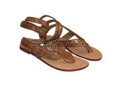 Сандалии из кожи питона H-6