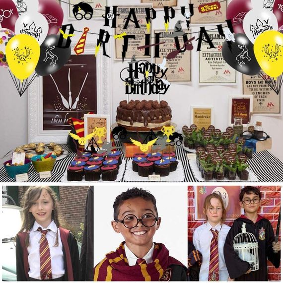 Col-party Wizard 90 Pcs in All - Harry Potter ad günü dəst Hogwarts