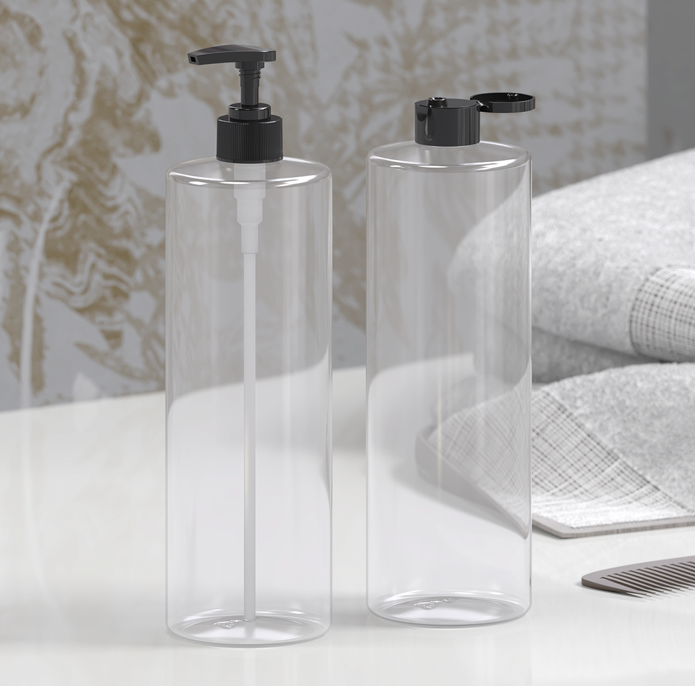 Флакон 1000 мл 28 мм ПЭТ прямые плечи