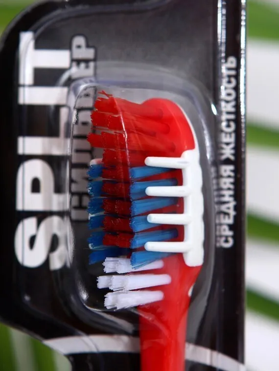 Зубная щётка сплит Silver с ионами серебра, микс