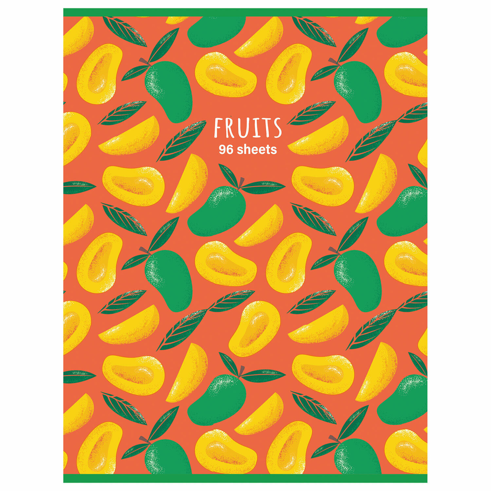 Тетрадь А4 96 л. STAFF "Basic" скоба клетка офсет №2 ЭКОНОМ обложка картон "Fruity" (5 штук в упаковке)