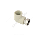 Угольник PP-R комбинированный серый Дн 25х1" с накидной гайкой VALFEX 10138125Г