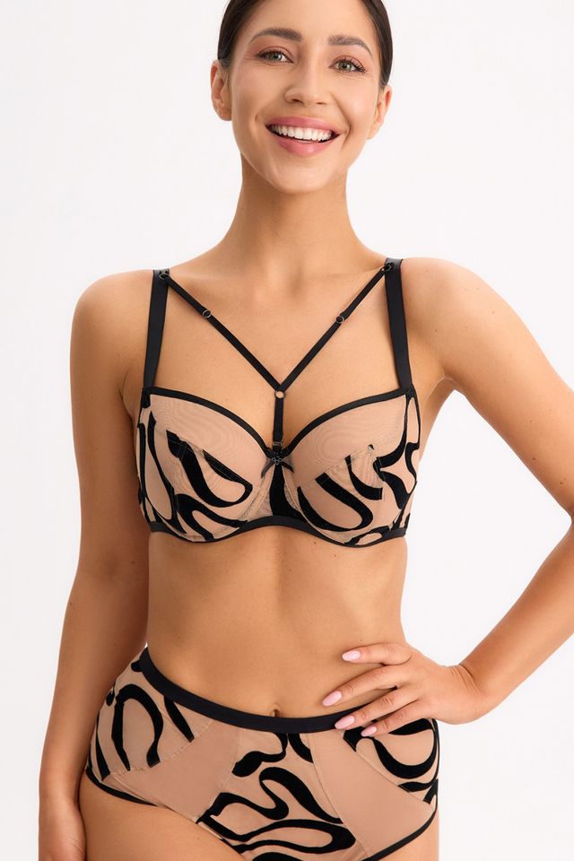 Мягкий бюстгальтер со стрэпами Black Agate 262226