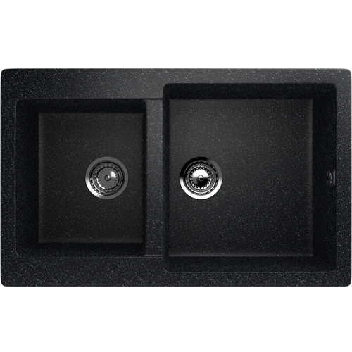 МОЙКА ULGRAN ДВОЙНАЯ КЕРАМОГРАНИТ U-505 ЧЕРНЫЙ 308