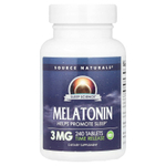 Source Naturals, мелатонин, замедленное высвобождение, 3 мг, 240 таблеток
