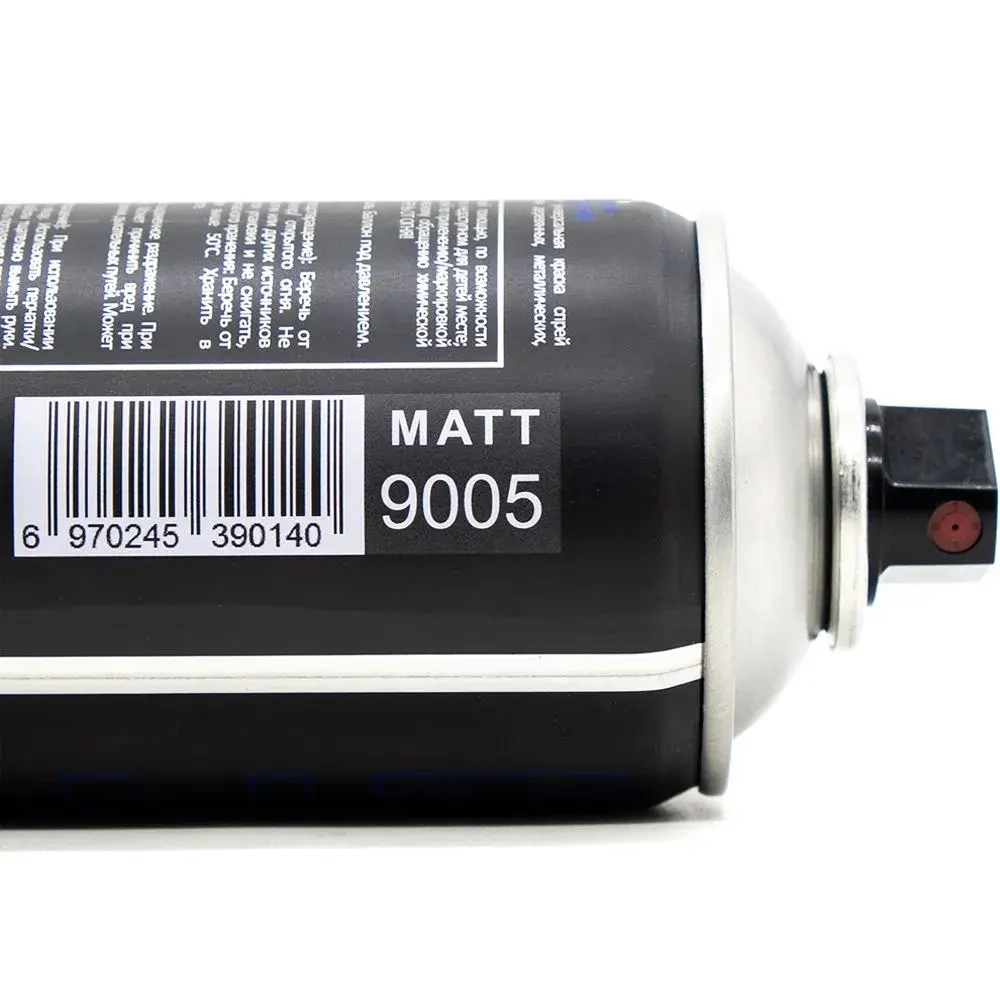 Черная матовая RAL 9005 акриловая 520мл краска аэрозольный баллончик Gamma Paint