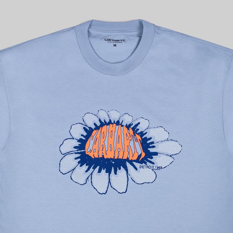 Футболка мужская Carhartt WIP Pixel Flower артикул:I033161_frosted_blue - купить в магазине Дайс