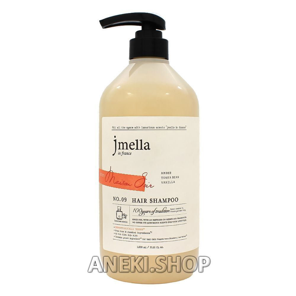 Шампунь парфюмированный для волос «Мейсон Суар» 1000 мл In France Maison Soir Hair Shampoo JMELLA