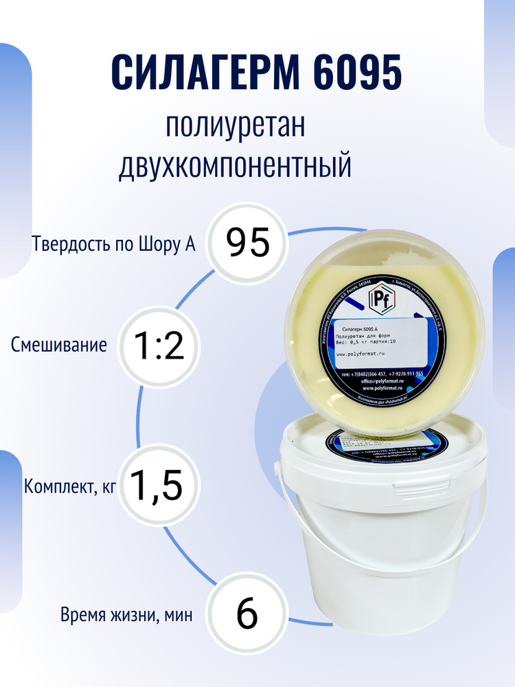 Полиуретан для форм и изделий 6095 (комплект 1,5 кг) - купить недорого ...