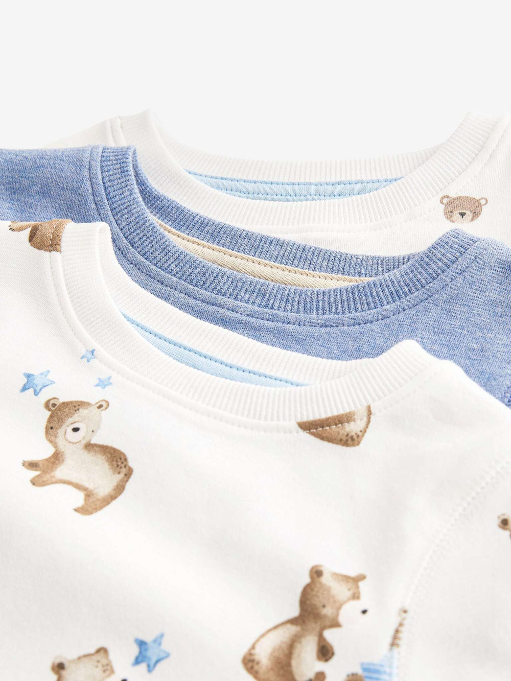 Пижама для мальчика Next 306-121, 3 шт., Молочный, Голубой