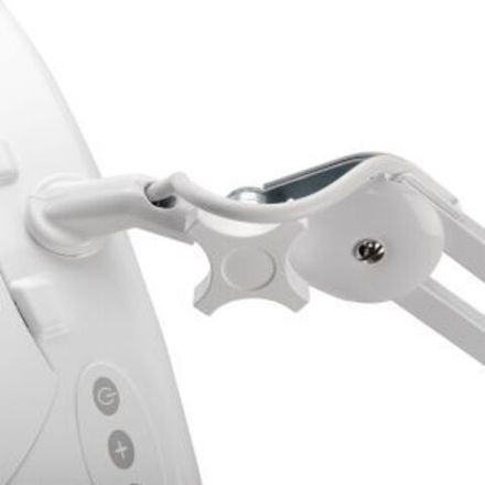 Лупа на струбцине квадратная 5D с подсветкой 60 SMD LED, сенсорный регулятор яркости, 190х157мм, бел