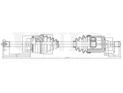 Привод в сборе передний левый/правый UNIO CVJ-10053