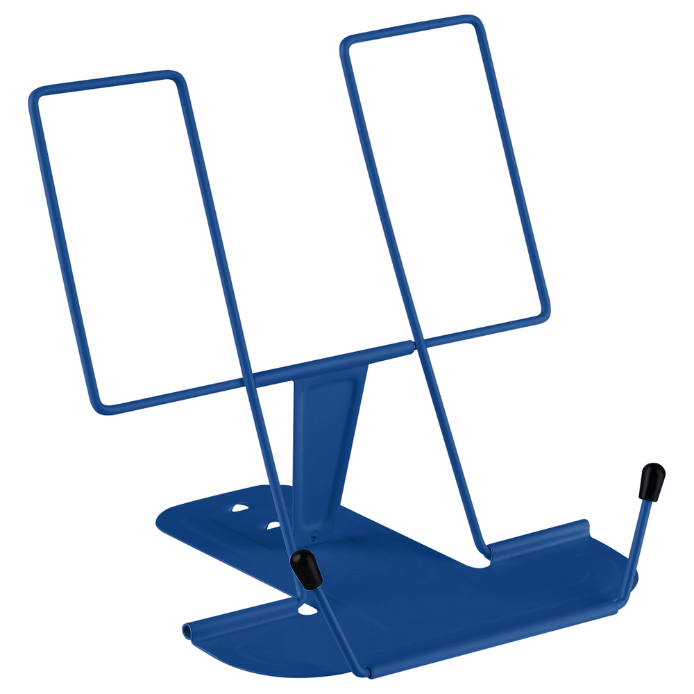 Подставка для книг СТАММ, металлическая, с упором, синяя ПКМ-32453