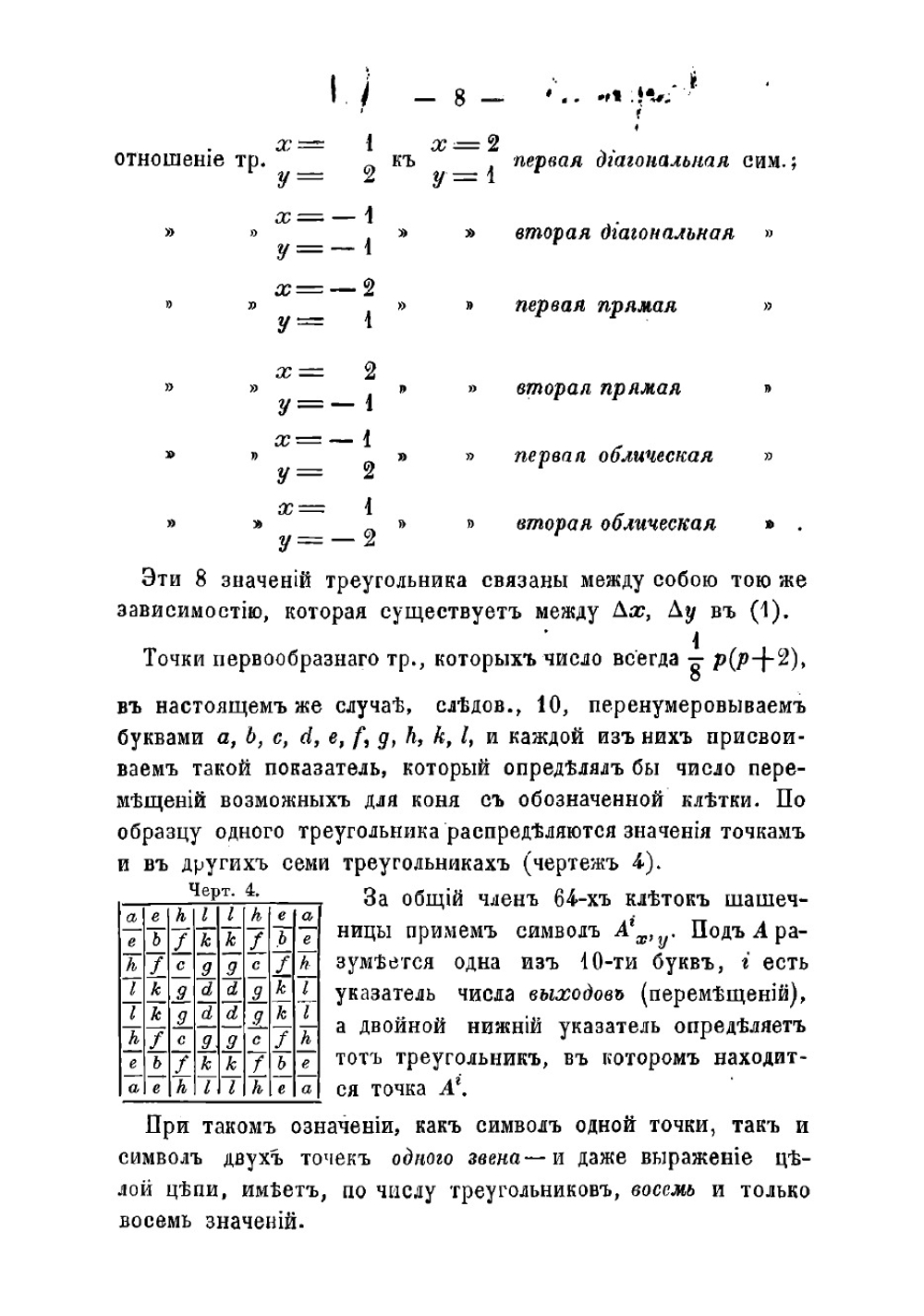 О решении проблемы коняв шахматах. Читанные 16 октября 1865 г | Урусов Сергей Семенович
