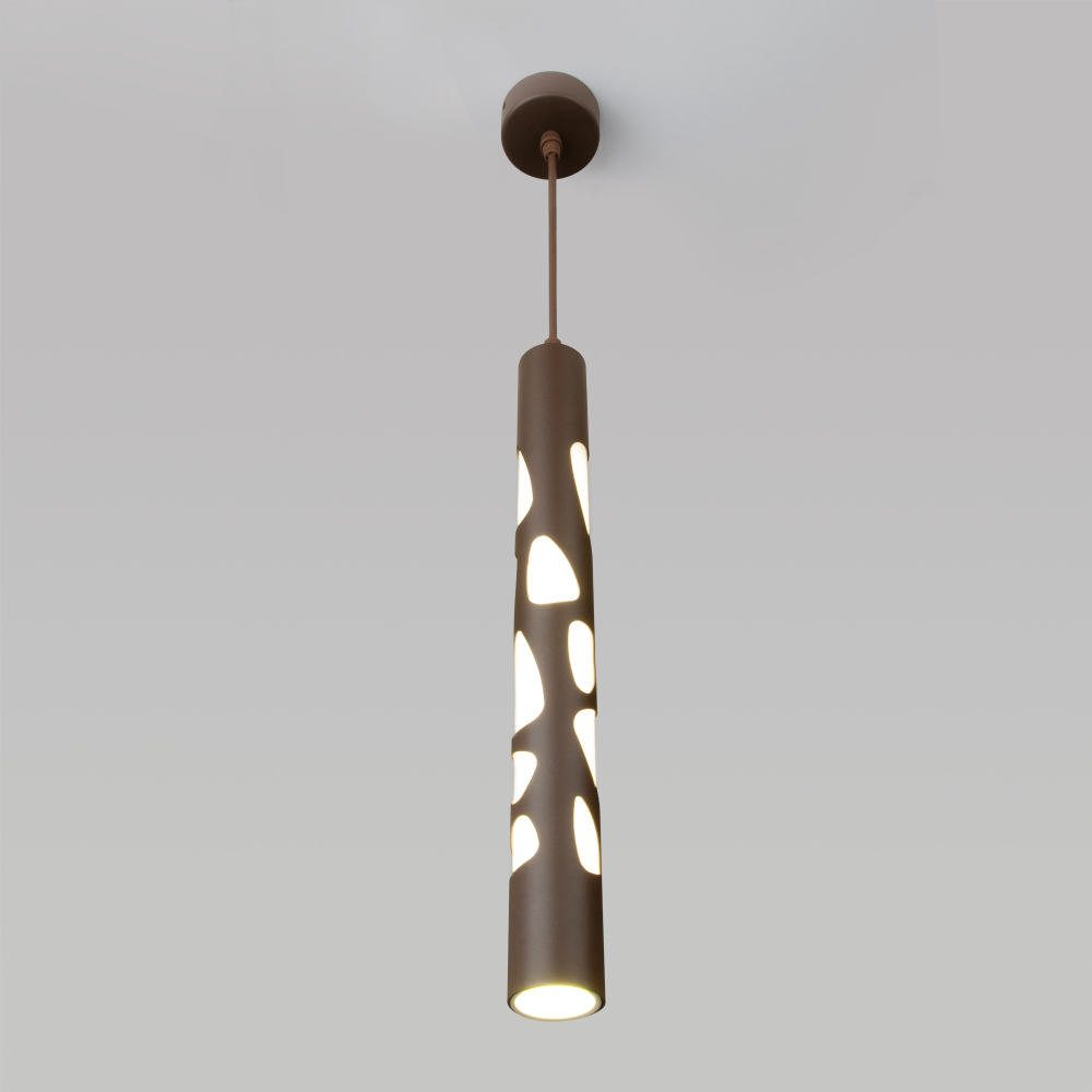 Подвесной светодиодный светильник DLR037 12W 4200K кофейный