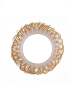 Эрекционное кольцо с бежевыми «ресничками» (Цвет: бежевый)