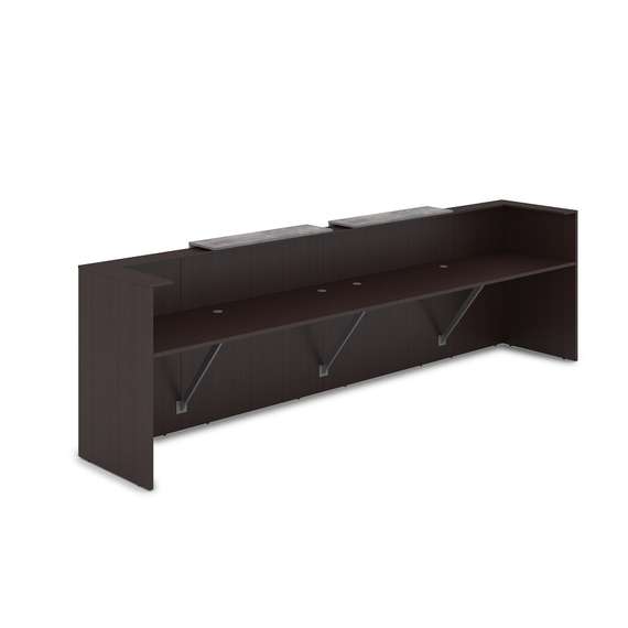 1КР-ДС.202 Комплект Ресепшн с фартуком ЛДСП (3854*761*1161) (без подсветки)