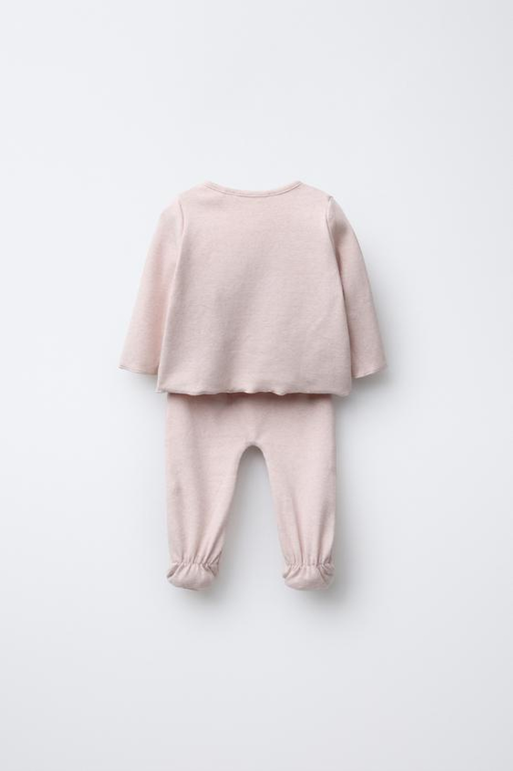 ZARA КОМПЛЕКТ ДЛЯ НОВОРОЖДЕННОГО И СУМОЧКА, РОЗОВЫЙ МЕЛАНЖ