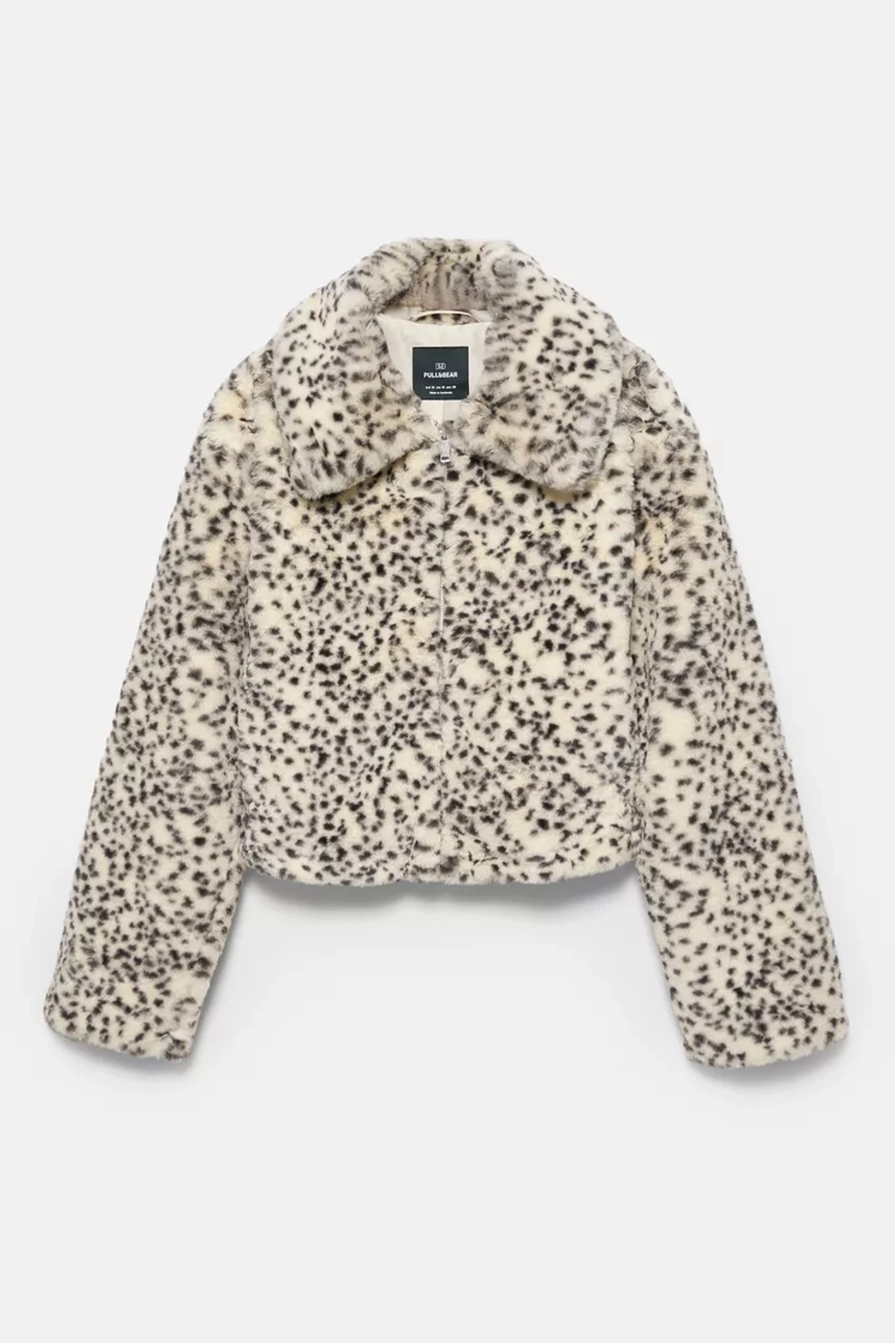 PULL&BEAR Шуба из искусственного меха с анималистическим принтом, разноцветный