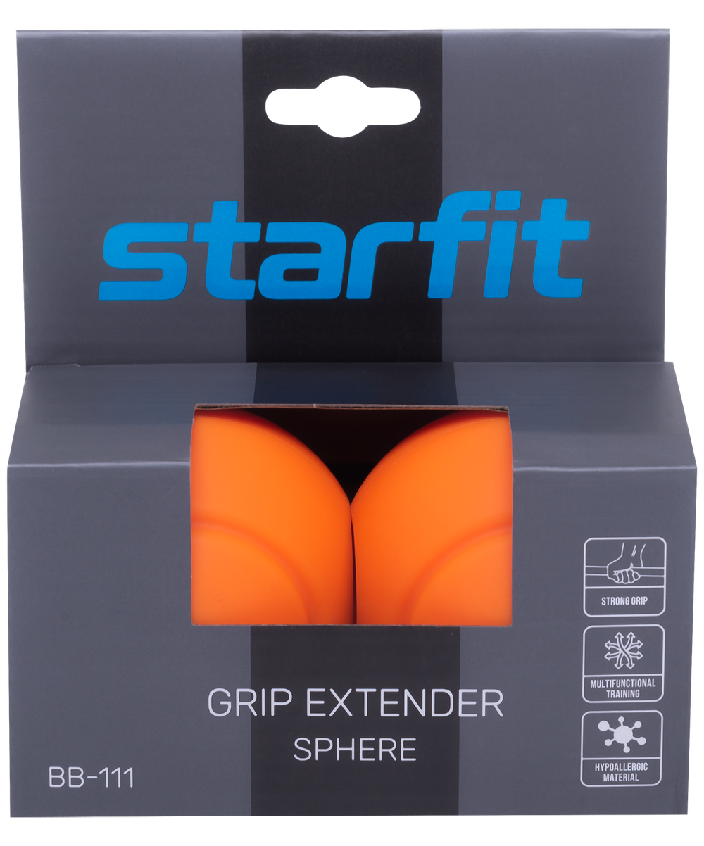 Комплект расширителей хвата BB-111, d=25 мм, сфера, оранжевый, 2 шт.