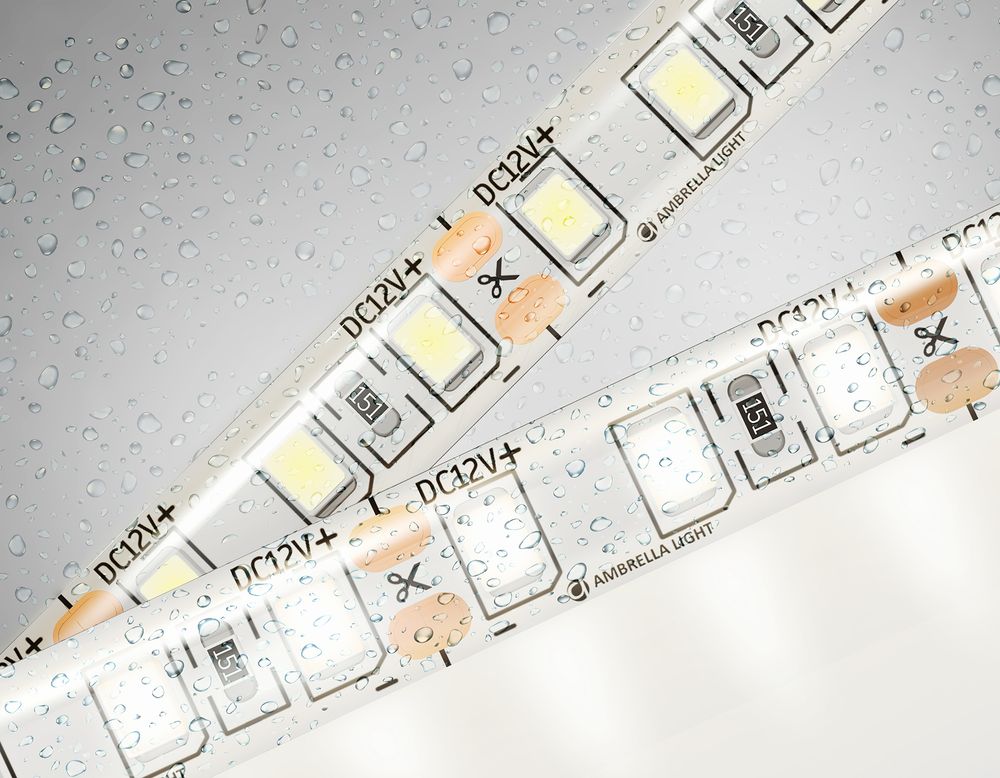 Ambrella Светодиодная лента Ambrella Light GS1202 2835 120Led /9.6W m/ 12V IP65 4500K 5m/кратность резки 25mm LED Strip 12V GS1202
