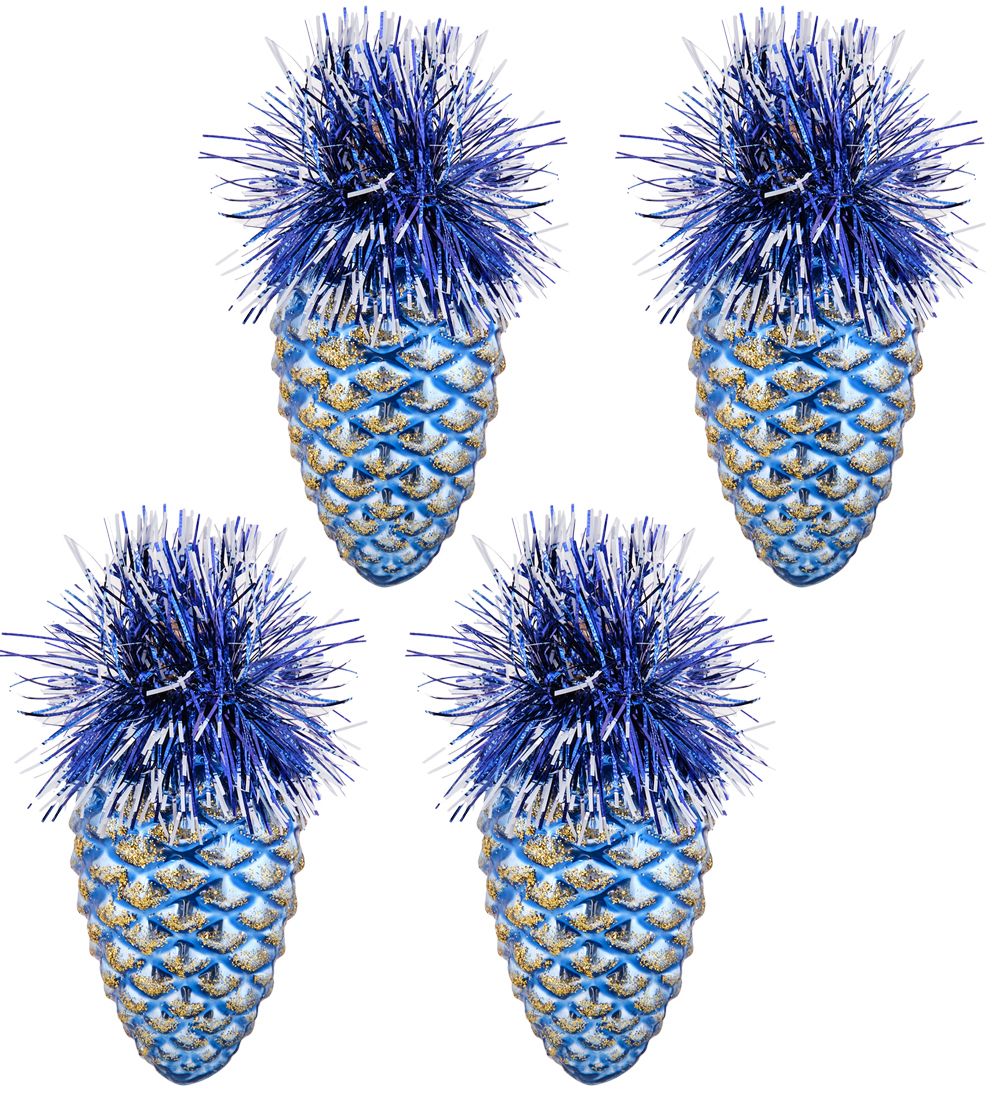 Элита НФШ-1223/5 Набор ел.украшений Шар 4шт «Шишки» синий