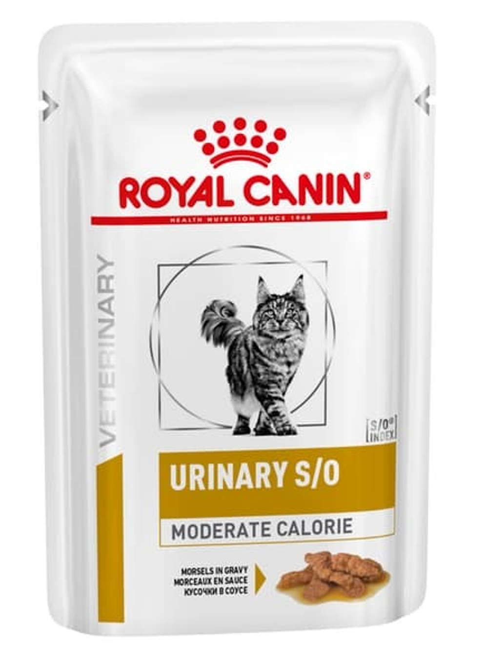 Ветеринарный корм Royal Canin Urinary Moderate Calorie S/O, для лечения МКБ (кусочки в соусе) 85 гр.