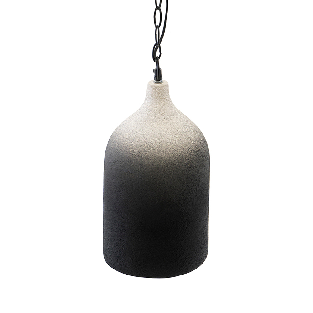 Светильник подвесной sustainable collection, D22х39 см, черный/белый