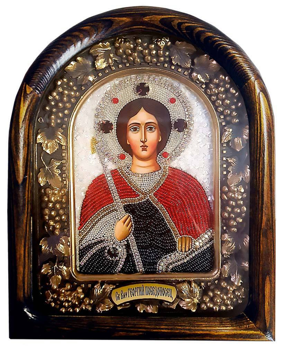 Святой великомученик Георгий победоносец бисер