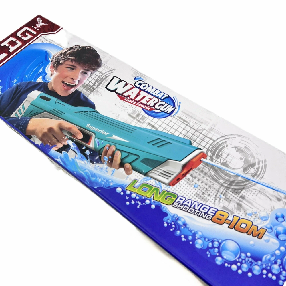 Водяной бластер, стреляет до 10 м, электрический, самозаряжающийся.