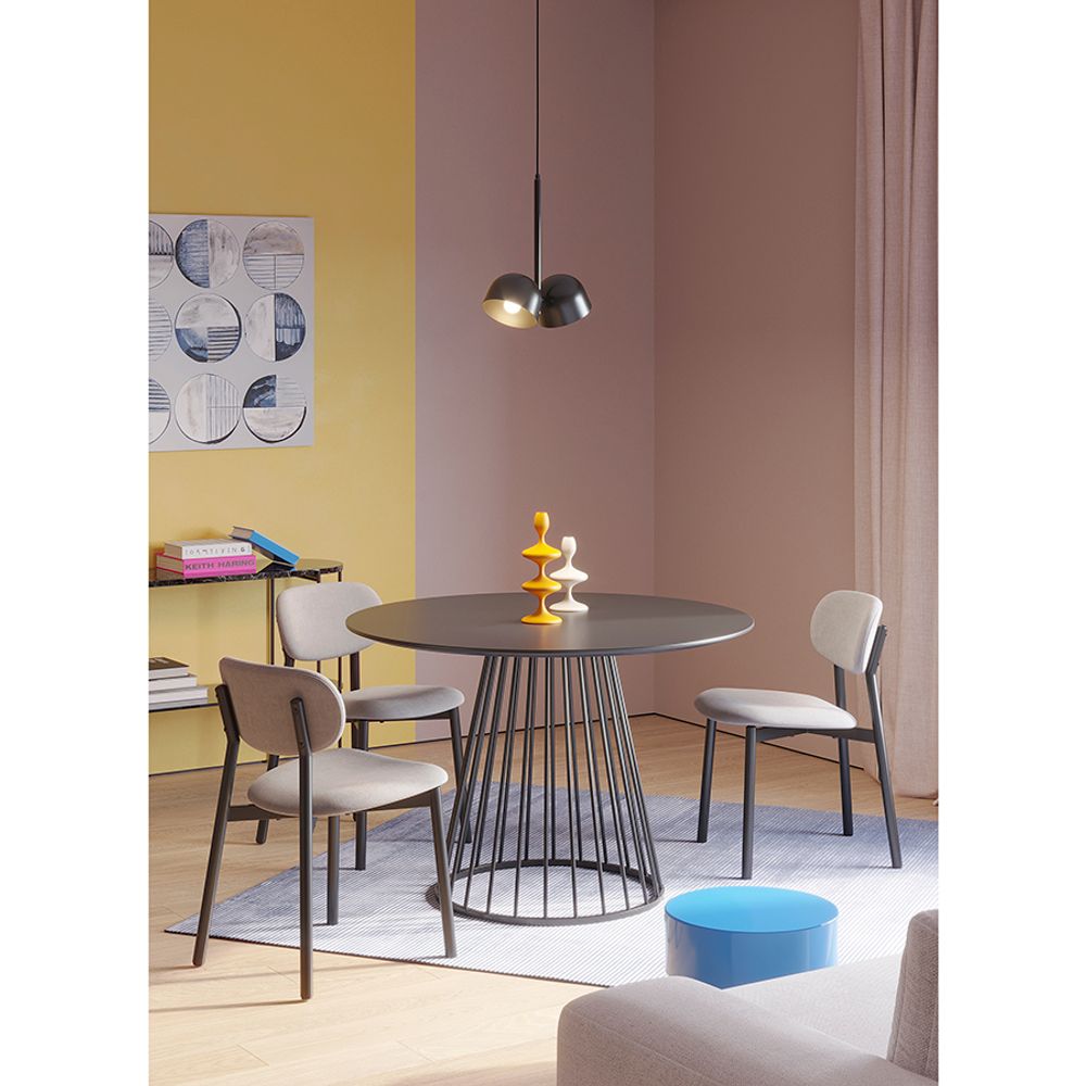 Стул Round, рогожка, дымчато-серый