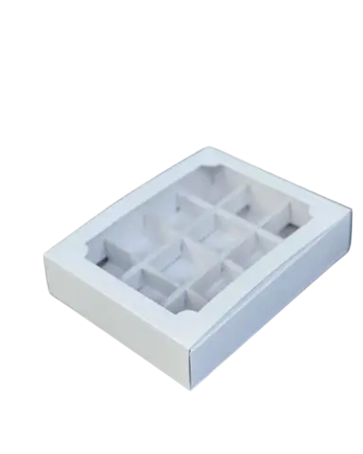 Коробка для конфет, 12 шт, белая, 17 х 3,5 х 3,5 см