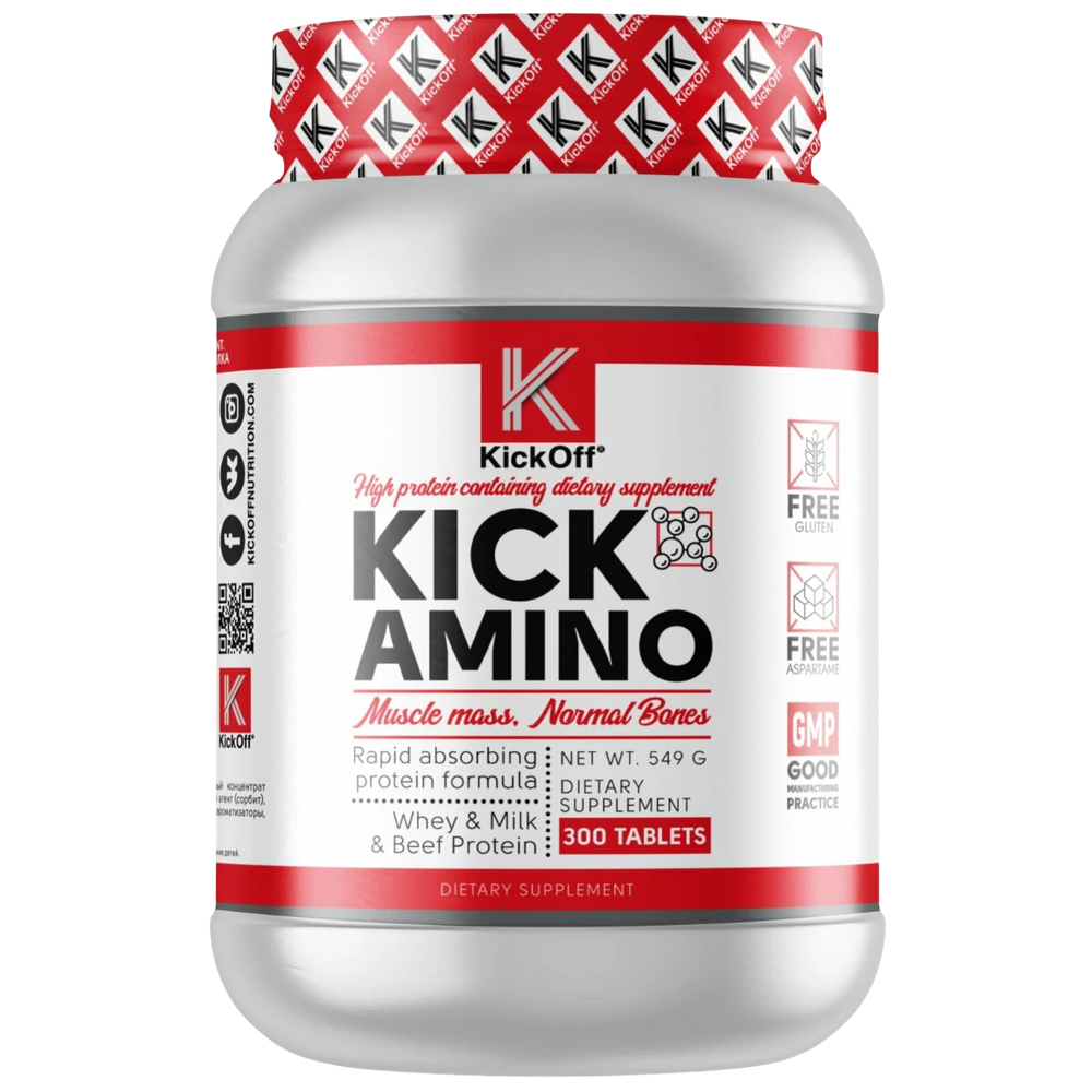 KickOff Nutrition Amino tablets 300 табл, Аминокислоты !!!Срок 06.2025