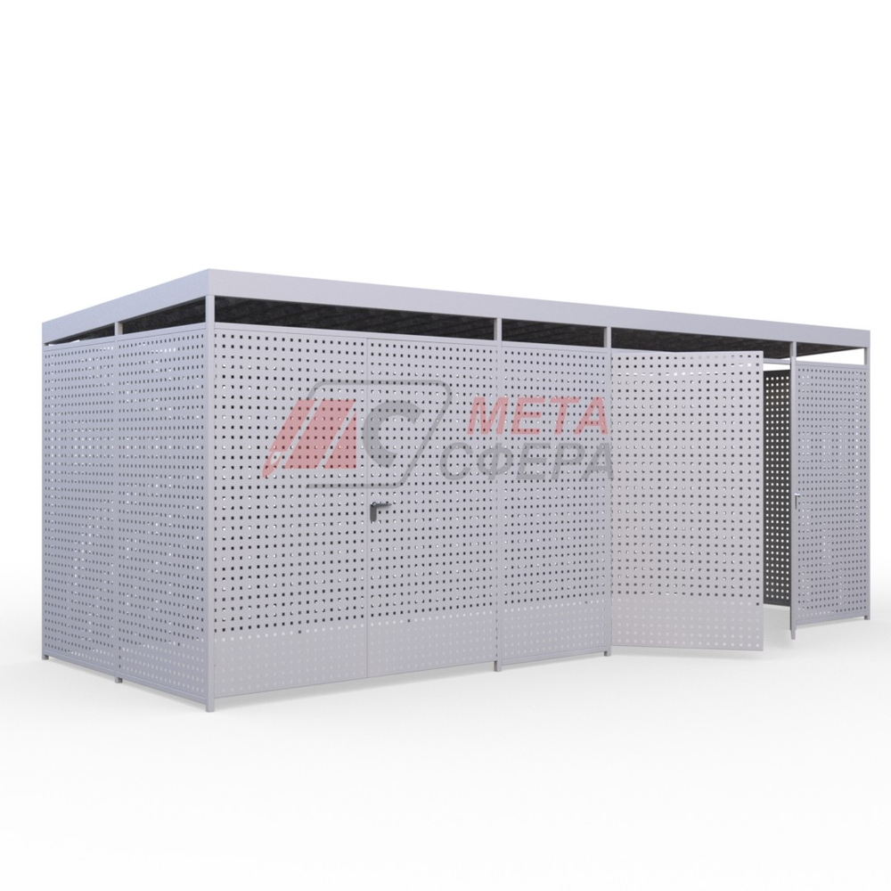 Площадка для сбора мусора Перфо на 4 бака