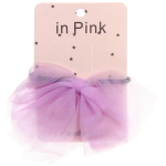 Резинка для волос 1шт «Pomp - Ева», микс 4 цвета( белый, пудровый, светло-голуб., светло-фиолет.), 12*9 см