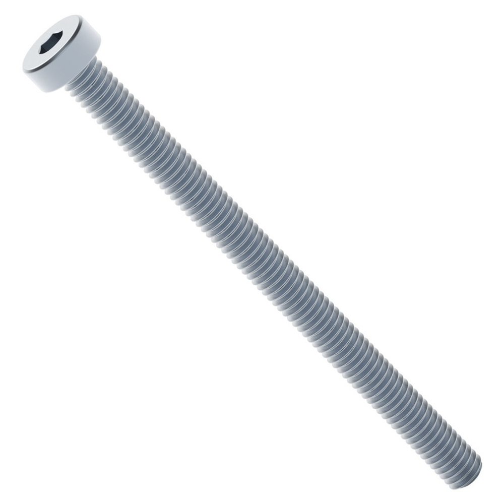 2804 Series Zinc-Plated Steel Low Profile Socket Head Screw (M4 x 0.7mm, 55mm Length) - 25 Pack