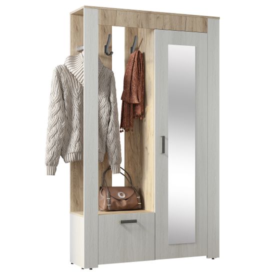 Прихожая ФРАНК крафт/ясень белый (1202*2000*330)/2/(СНЯТА С ПР-ВА)