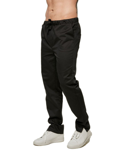 Брюки медицинские мужские Dr. Nice DRN644 с эластичным поясом на резинке, черный, 54