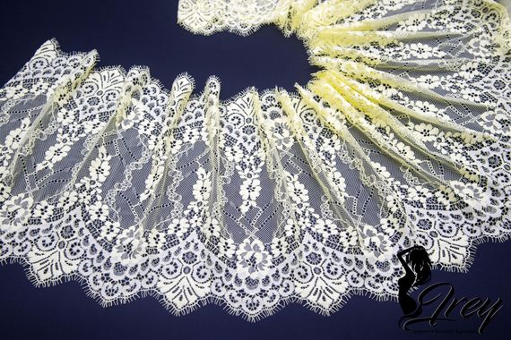 03-163 Кружево эластичные реснички 24 см, желтый