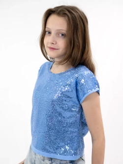 Блузка топ с пайетками для девочки