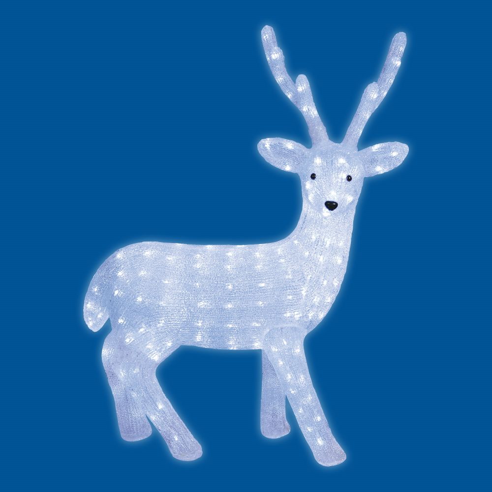ULD-M6393-200-STA WHITE IP20 DEER-1 Фигура светодиодная Олень-1. 72x97см. 200 светодиодов. Белый свет. Провод прозрачный. TM Uniel